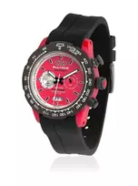 BULTACO MAN H1PR43C-CR1 43mm Vyriškas Kvarcinis Chronografinis Laikrodis Juodu Ciferblatu Odiniu Dirželiu