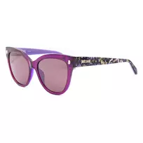 JUST CAVALLI Moteriški Akiniai nuo Saulės SJC043-5509FE Drugelio/Katinės Akies Formos Acetatinis Rėmas Havana Ruda Gradient UV400 55/18/140 mm
