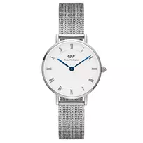 DANIEL WELLINGTON Moteriškas laikrodis DW00100684 28mm Sidabrinis nerūdijančio plieno tinklelis