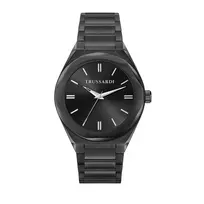 Trussardi vyriškas laikrodis R2453156005 42mm mėlynas ciferblatas odinis dirželis