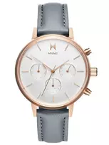 MVMT Women's Nova Chrono Watch 38mm Rose Gold Stainless Steel Green Leather D-FC01-RGGR