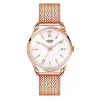 HENRY LONDON Unisex Watch HL39-M-0026 39mm Stainless Steel Silver Dial Milanese Mesh Bracelet