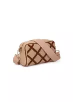 LAURA ASHLEY Women's Lenore Quilted Faux Leather Shoulder Bag, 23x15x9 cm