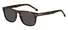 HUGO BOSS BLACK BOSS1626S086 Vyriški Akiniai nuo Saulės – Juodas Rėmelis, Pilki Lęšiai, 55/18/145 mm