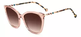 CAROLINA HERRERA HER0091SL93 Moteriški drugelio formos akiniai nuo saulės – Juodas rėmelis, pilki gradientiniai lęšiai 56mm