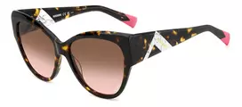 Missoni moteriški akiniai nuo saulės MIS0171S086 - Havana acetatinis rėmelis, rudi gradientiniai lęšiai, 57 mm