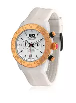 Bultaco H1PW43C-CW1 moteriškas rankinis laikrodis su kvarciniu mechanizmu, 43 mm, baltas