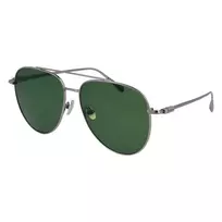 FERRAGAMO SF308S-44 Vyriški stačiakampiai akiniai nuo saulės - rudo havana acetato rėmelis, pilki polikarbonato lęšiai, UV400 apsauga