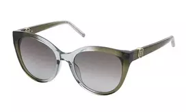 ESCADA Women's SESD87-550C44 Butterfly Sunglasses - Brown Havana, Gradient Brown Lens, 55/20/140 mm