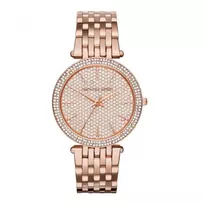 Michael Kors MK3439 Moteriškas laikrodis rožinio aukso spalvos nerūdijančio plieno apyranke 39 mm