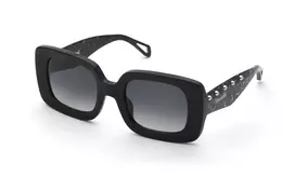 ZADIG & VOLTAIRE moteriški akiniai nuo saulės SZV423-510700 Juodi/Pilki 51mm