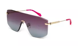 JUST CAVALLI unisex akiniai SJC111-99300Y Oversized juodas rėmelis pilki lęšiai 99/00/140 mm