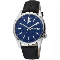 JUST CAVALLI Vyriškas Laikrodis JC1G217L0025 42mm Mėlynas Ciferblatas Mėlynas Odinis Dirželis