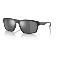 ARMANI EXCHANGE AX4122S80786G Vyriški Akiniai nuo Saulės, Juodi, Stačiakampiai, 59 mm Lęšiai, 100% UV400 Apsauga