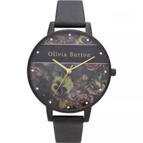 OLIVIA BURTON Moteriškas laikrodis OB16VS05 38mm Nerūdijančio plieno korpusas Baltas ciferblatas Pilkas odinis dirželis