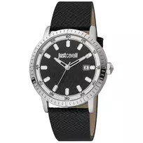 JUST CAVALLI MAN JC1G216L0015 42mm Mėlynas Ciferblatas Odinis Dirželis Kvarcinis Laikrodis