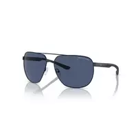 Armani Exchange AX2047S6003Z3 Vyriški stačiakampiai akiniai nuo saulės matinė juoda tamsiai pilka 63mm