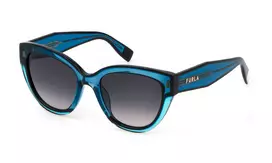FURLA SFU779V5306N1 Moteriški akiniai nuo saulės Havana acetato rėmelis rudi polikarbonato lęšiai 53mm