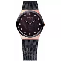 BERING Moteriškas Laikrodis 32230-262 30mm Rožinis Auksas Nerūdijantis Plienas Ruda Saulės Spindulių Ciferblatu