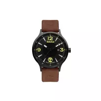 Timberland vyriškas kvarcinis analoginis laikrodis TDWGA2100902, 43 mm nerūdijančio plieno korpusas, ruda odinė apyrankė