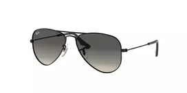 Ray-Ban Junior RJ9506S220115 Akiniai, Matinis Juodas Rėmelis, Pilki Gradientiniai Stiklai, 50/13/120 mm