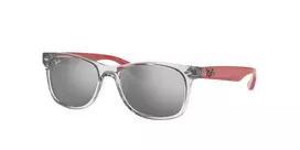 Ray-Ban Junior RJ9052S70636G Vaikiški Akiniai Nuo Saulės Skaidriai Mėlyni Šviesiai Mėlynas Gradientas 48mm