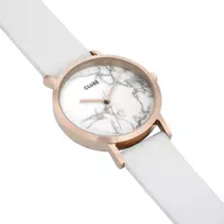 CLUSE Minuit moteriškas kvarcinis laikrodis 33 mm rožinio aukso nerūdijančio plieno tinkleliu