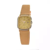 TETRA Watch Women 125-C (27mm) - Quartz Analog Stainless Steel Case White Dial Leather Strap