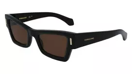 FERRAGAMO SF2006S-001 Moteriški Akiniai Nuo Saulės Juodi Pilki 53mm