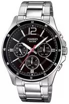 Casio MTP-1374D-1AV Vyriškas analoginis kvarcinis laikrodis iš nerūdijančio plieno 43,5 mm