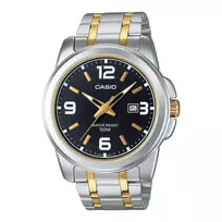 CASIO MTP-1314SG-1A Vyriškas Analoginis Kvarcinis Laikrodis su Nerūdijančio Plieno Apyranke 44,9 mm