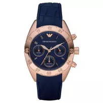 ARMANI AR5939 Moterų Rožinio Aukso Spalvos Nerūdijančio Plieno Chronografinis Laikrodis 35mm
