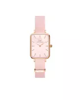 DANIEL WELLINGTON Petite Lumine Moteriškas Laikrodis 20mm Rožinis Auksas Nerūdijančio Plieno Tinklelis Perlamutro Ciferblatas DW00100509