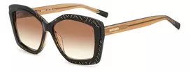 Missoni moteriški akiniai nuo saulės MIS0187GSVH8 - acetatinis rėmelis, polikarbonatiniai lęšiai, UV400 apsauga, 58 mm lęšio plotis
