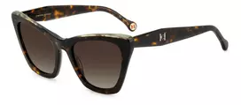 CAROLINA HERRERA Moteriški Akiniai nuo Saulės HER0129SC9K Havana Acetate Square Cat-Eye Brown Gradient 55mm