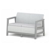 Lauko sofa Keter Scandi Linea 2, plieno sp./blyški pilka sp., 126.8 cm x 73 cm x 77.5 cm