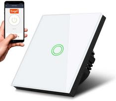 Maclean Vienas „Wi-Fi“ išmanusis jutiklinis šviesos jungiklis MCE715W, baltas