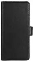 ESSENTIALS Samsung Galaxy A33 5G PU sieninis dėklas, nuimamas, 3 kortelės, juodas
