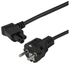 Deltaco Įrenginio kabelis, tiesus CEE 7/7 - kairysis kampas IEC C5, 5,0 m