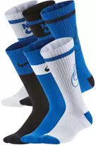 Nike Kojinės Y Nk Ed Csh Crew 6P-144 Gfx2 Baltas Juodas Mėlyna CK7302 903