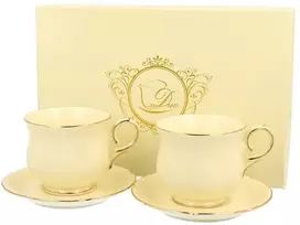 DUO Porcelianiniai espresso puodeliai su lėkštutėmis 150ml 2vnt,Clark