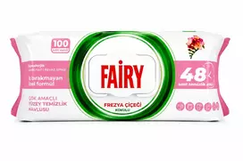 Fairy universalios drėgnos valymo servetėlės Frezijų kvapo 100 vnt.