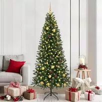 Dirbtinė Kalėdų eglutė su 300 LED Žalia 210 cm PE ir PVC