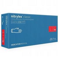 Mercator nitrilex® be pudros nitrilo pirštinės, mėlynos, dydis L 100 vnt.