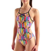 Moteriškas maudymosi kostiumėlis Tropical Delight Tie Back, rožinis-juodas, 34 - 550