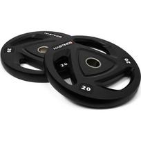 Hastings Pro Rubber olimpinių svorio diskų rinkinys su trimis rankenomis, 20 kg