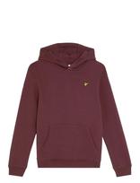 Lyle & Scott - Brush Back Pullover Hoodie - Džemperis - Burgundiška splava