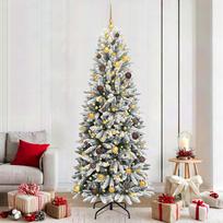 Dirbtinė Kalėdų eglutė su 300 LED s stovu Balta 210 cm