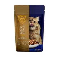 Lovely HunterVisų veislių suaugusių sterilizuotų kačių šlapias pašaras su triušiena ir antiena 85 g
