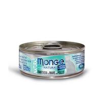 Monge kons. pašaras katėms su gardžiomis jūros gėrybėmis ir vištiena 6x80g